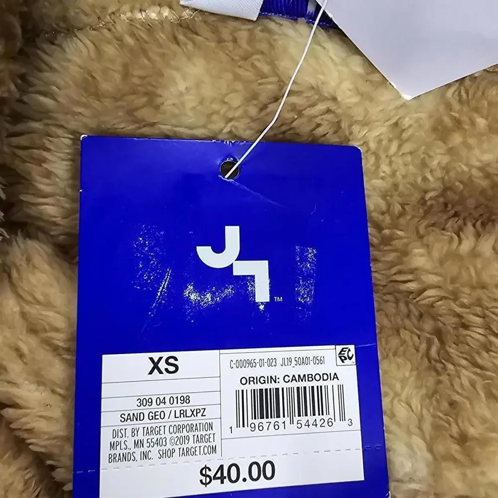 Women's Printed High Pile Fleece Jacket | JoyLab | X Small - Picture 10 of 12
